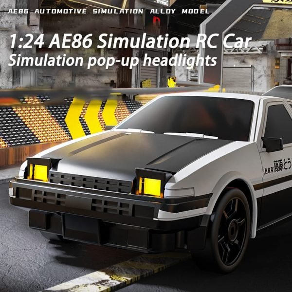 Buy Toyota AE86 Trueno RC Drift Car 1:24 Scale Popup Headlight & Ground ...